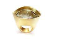 Goldring mit Beryll, Designschmuck Goldring mit Beryll, Designschmuck
