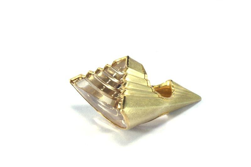 Designerring 750-er Gold und Citrin Designerring 750-er Gold und Citrin