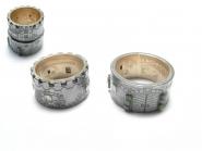 Titan Trauringe Diamanten, Gelbgold Titan Trauringe Diamanten, Gelbgold